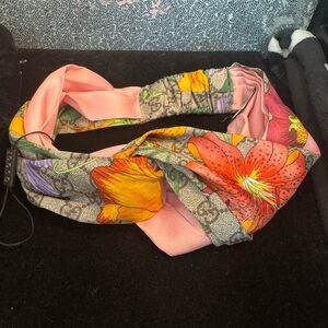 Gucci Pink and Orange Floral Hairband
